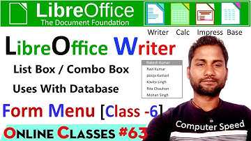 combox in writer | list box in writer |libreoffice writer form |libreoffice kya hai |form menu |