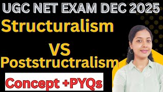 Structuralism VS Poststructuralism THEORY + PYQs 🎯 | #englishliterature #structuralism