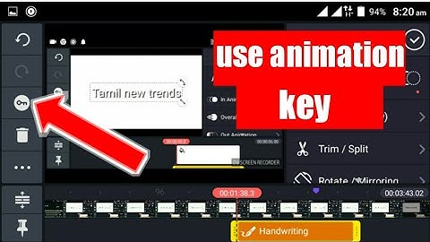 How to use animation key on kinemaster in tamil