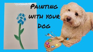 Dog Painting- Making Pawprint Flowers