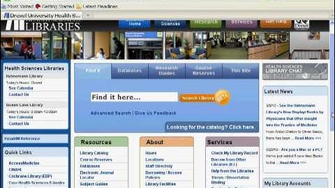 RefWorks Part 1 Intro: Drexel University Health Sciences Libraries