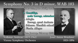 Bruckner: Symphony No. 3, Andreae & VSO (1953) ブルックナー 交響曲