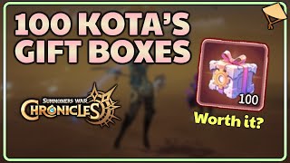 OPENING 100 KOTAS GIFT BOXES - Is it worth it? - Summoners War Chronicles