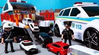 Two large police cars?! Police car dispatch to solve the case! Tomica car toys play.