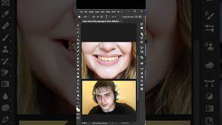 White Teeth in Photoshop #photoshop #graphicdesign #tutorial #shorts #design