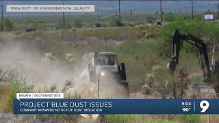 Gorilla-Snot and water trucks to fight dust at Project Blue