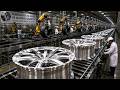 CÓMO se FABRICAN los RINES de ALUMINIO 🚗 Producción Industrial Masiva