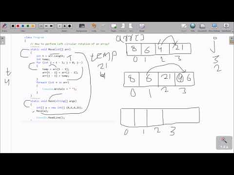 Perform Left Circular Rotation of an Array in C#