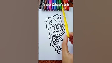 How to draw Bart Simpson ✨ Drip Effect  ✨ #shorts