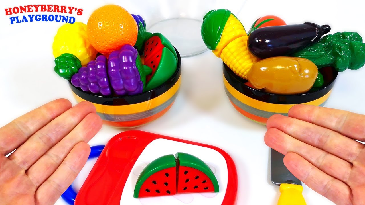 Изучайте названия фруктов и овощей для малышей с помощью кулинарной игрушки для дошкольников!