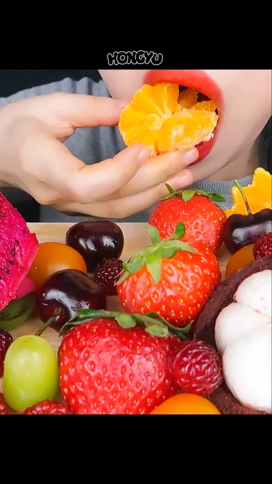다양한 과일 먹방 exotic fruits 망고스틴, 귤, 키위, 용과, 산딸기, 체리 ? #shorts #mukbang #eating # #satisfying #먹방