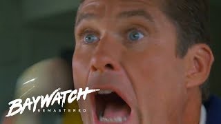 Huge Waves Wash Mitch Away Will He Survive? Find Out In Season 9 Episode 1 Baywatch Remastered