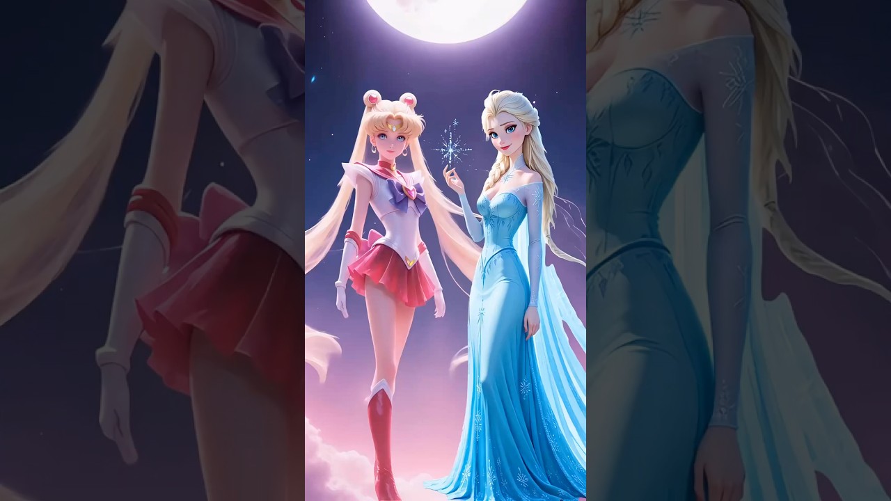 Sailor Moon ❌ Elsa Fusion | Magical Anime x Disney Crossover 💫