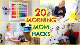 20 MORNING MOM HACKS / PRODUCTIVE MORNING ROUTINE TIPS | EMILY NORRIS