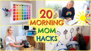 20 MORNING MOM HACKS / PRODUCTIVE MORNING ROUTINE TIPS  |  EMILY NORRIS