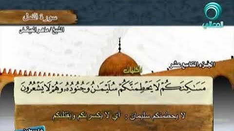 حتى إذا اتو على واد النمل (سورة النمل) مؤثر  لفضيلة الشيخ ماهر المعيقلي