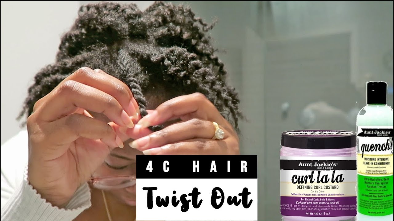 TWISTOUT ON 4C HAIR using Aunt Jackie's Quench and Curl La La ...