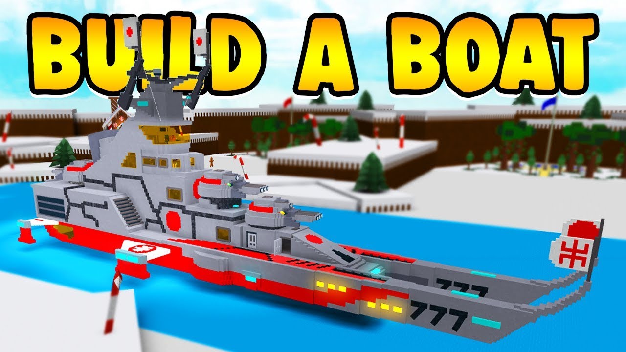 Build A Boat Giant Battleship Youtube - roblox build a boat for treasure battleship