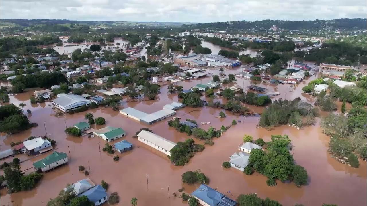 Drone footage of lismore flood march 1st 2022 youtube