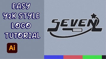 Creating Y2K Text & Shape Logo in Adobe Illustrator | Illustrator Tutorial