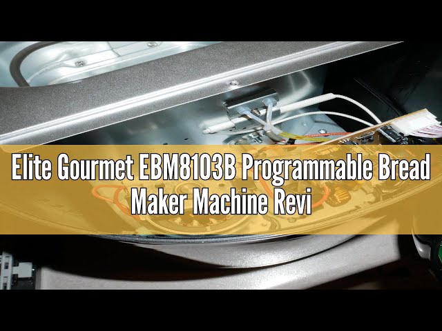  Elite Gourmet EBM8103B Programmable Bread Maker Machine 3 Loaf  Sizes, 19 Menu Functions Gluten Free White Wheat Rye French and more, 2  Lbs, Black: Home & Kitchen