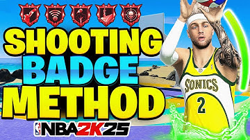 FASTEST SHOOTING BADGES METHOD on NBA 2K25! LIMITLESS RANGE, DEADEYE, SHIFTY SHOOTER & MINI MARKSMAN