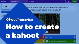 Go to kahoot.com and log in or sign up click the create button start
typing your first question. add answer alternatives mark correct
answer(s) t...