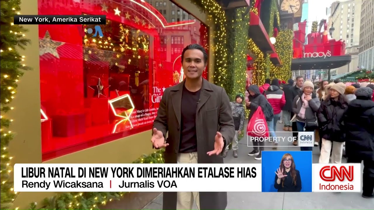 Libur Natal Di New York Dimeriahkan Etalase Hias