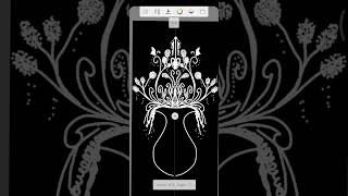 Decorative drawing on a black screen | digital drawing رسم زخرفي على خلفية سوداء | رسم ديجيتال