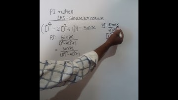 How to find PI when RHS is sinax or cosax||Particular integral nikalne ki trick #btechmaths