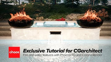 Exclusive Tutorial: Fire and water with Phoenix FD and Corona Render #tutorial #3d #render #archviz