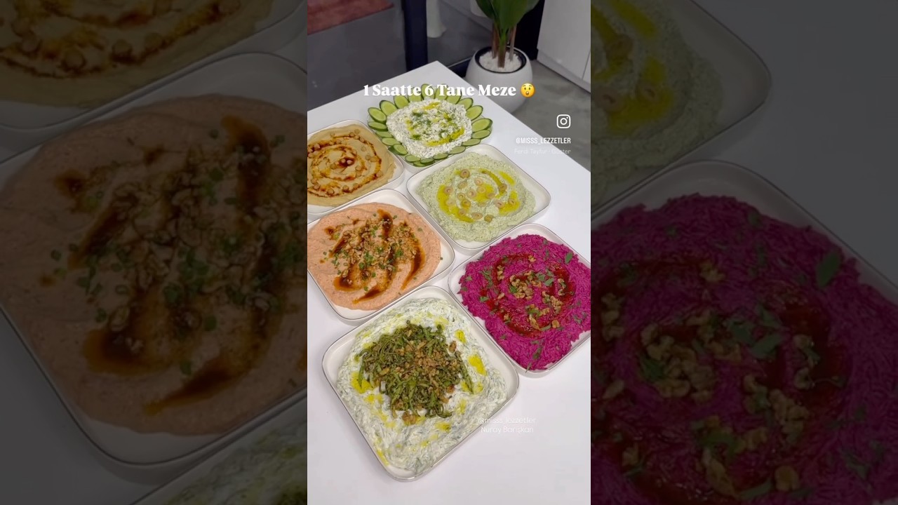 1 Saatte Tam 6 Tane Meze #humus #kabakmeze #haydari #meze #mezetarifleri 1 Saatte Tam 6 Tane Meze #humus #kabakmeze #haydari #meze #mezetarifleri