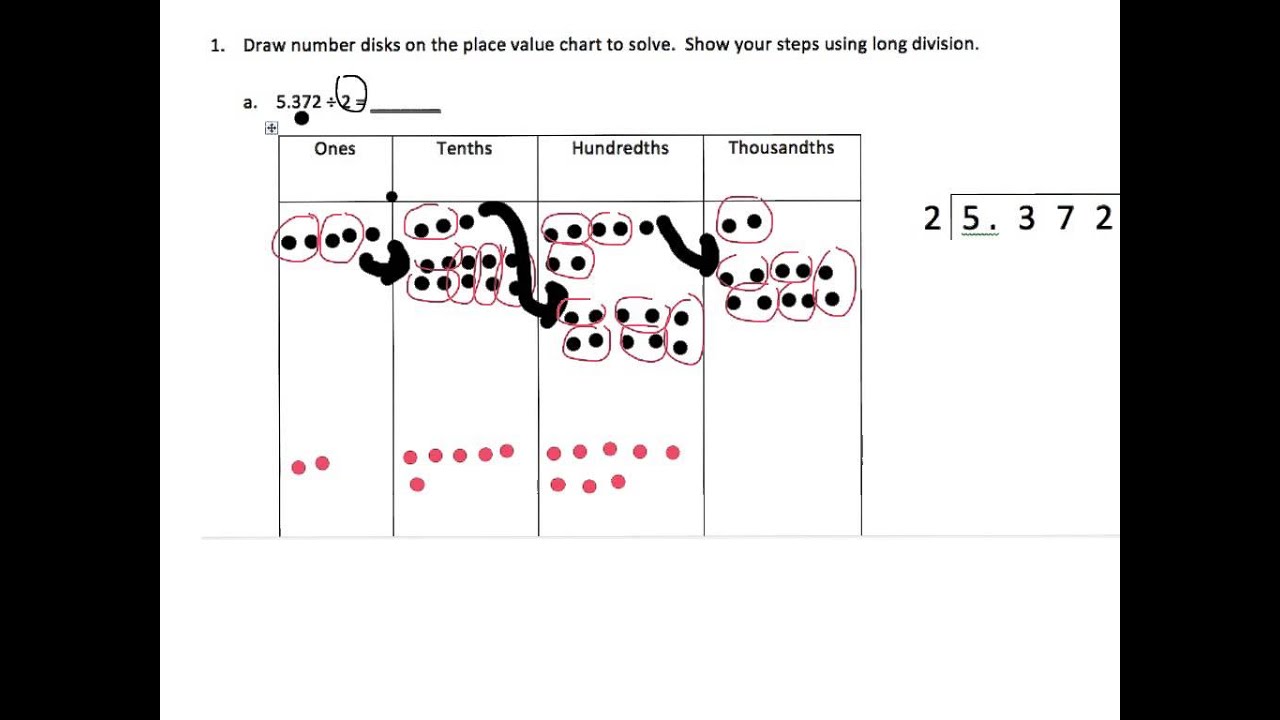 Draw Number Disks On The Place Value Chart