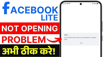 Facebook Lite Error Fix 2025 | Oops Can’t Perform Action Problem Solution | App Not Working Guide
