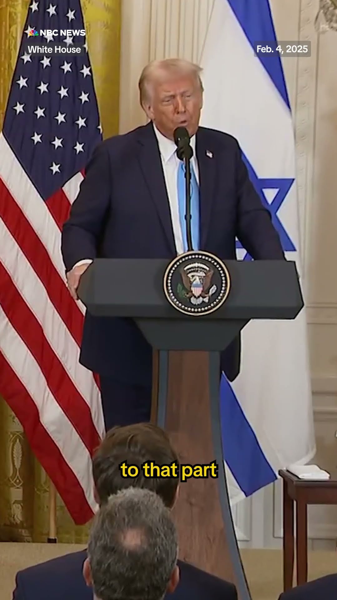 Trump questioned on authority and plans for proposal to take over Gaza