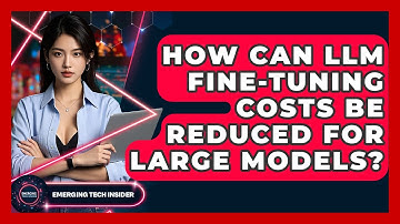 How Can LLM Fine-tuning Costs Be Reduced For Large Models? - Emerging Tech Insider