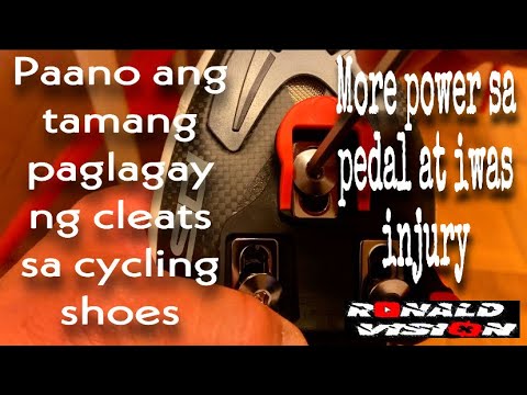 Video: Paano magkasya at mag-ayos ng mga cleat para sa cycling shoes (video)