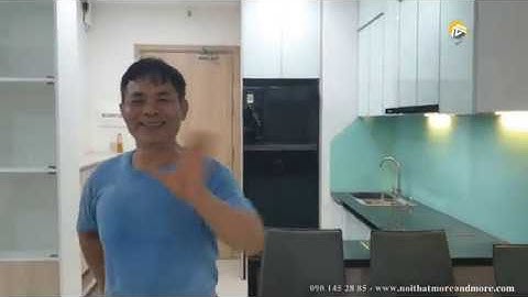 Theo Chân More&More Review Nội Thất Căn Hộ Chung Cư Hà Đô Vừa Được Thi Công Xong - Tủ Bếp Nhôm Kính