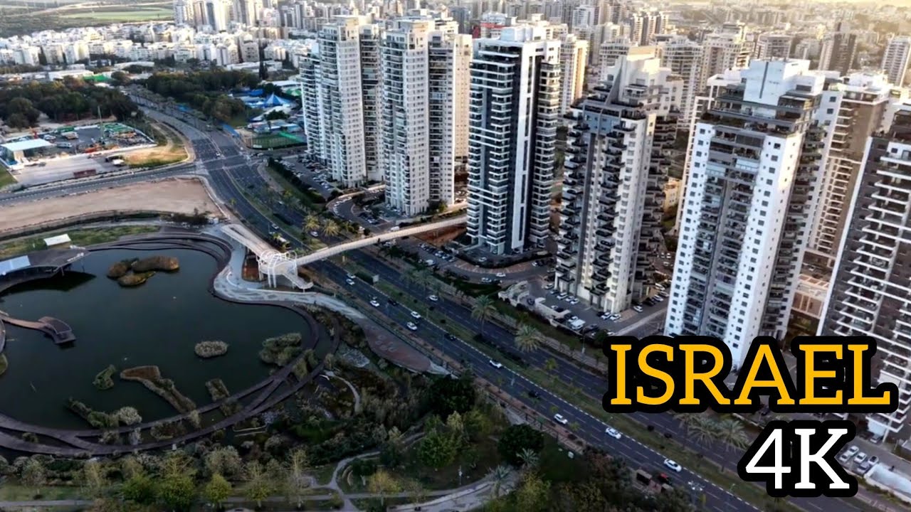 Petah Tikva Israel 🇮🇱 Morning Drone View Cinematic 4K Aerial Footage