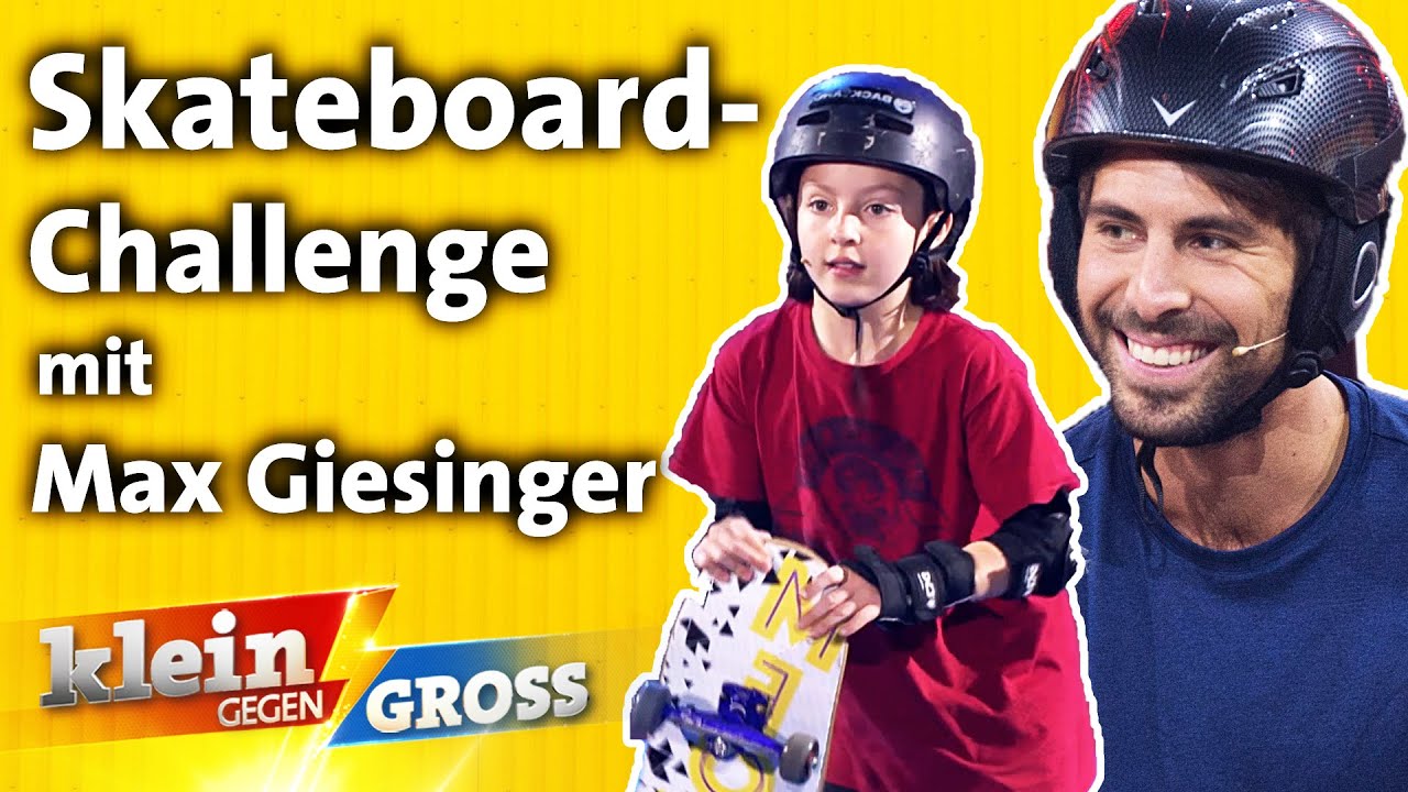 Wie gut skatet Max Giesinger? Skate-Parcour vs. junge Vizemeisterin | Klein gegen Groß