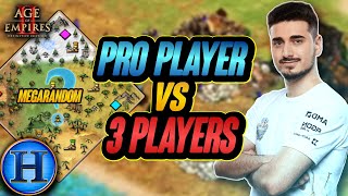 1 Pro vs 3 Players On MEGARANDOM | AoE2