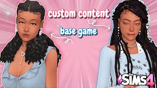 Custom Content VS Base Game!! Sims 4 CAS Challenge