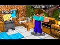 I Spent 24 Hours in Noob1234's Minecraft House! *he had no idea*