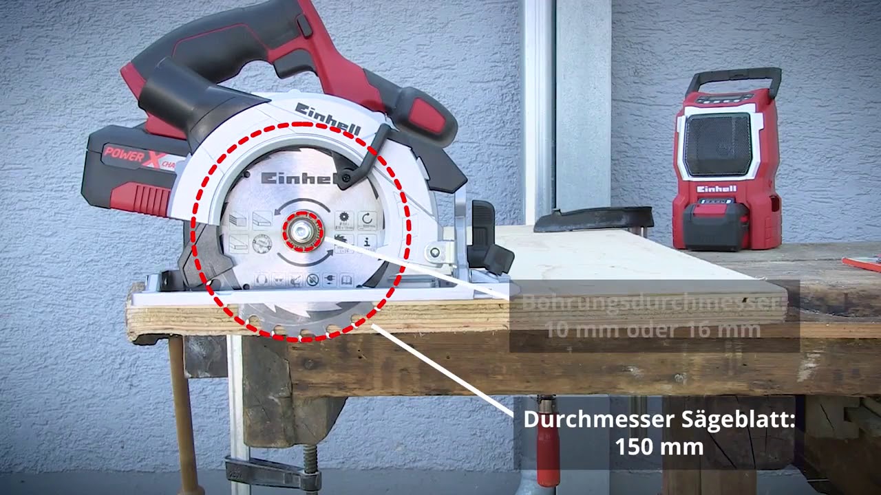 Einhell TE CS 18 Li Akku Handkreissäge - YouTube