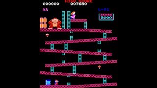 Donkey Kong (Original) Full Playthrough (US Arcade Version, All 4 Levels, 3 Rotations, 0 Deaths) screenshot 4