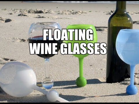 The Beach Glass floating wine glasses are perfect to take on holiday