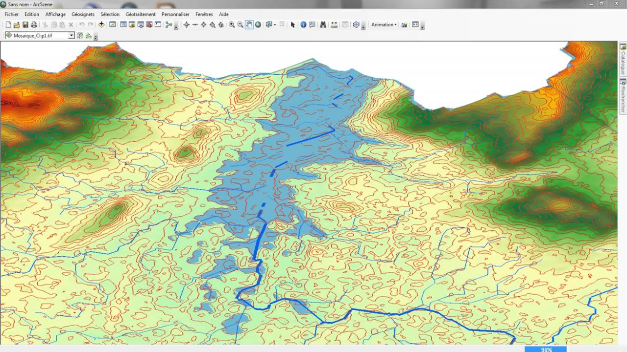 Simulation d'une inondation ArcScene - YouTube