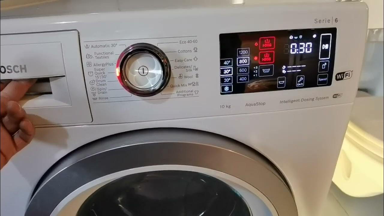 Bosch Exclusive 10 kg idos Serie 6 Washing Machine YouTube