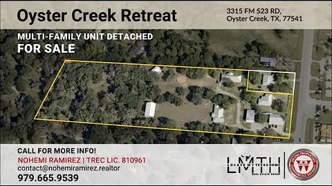 "Prime Oyster Creek Retreat FOR SALE-- Huge Development Potential!