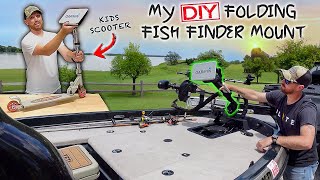 DIY Folding Fish Finder Mount CHEAP, EASY & AWESOME Livescope Fishing Gear...